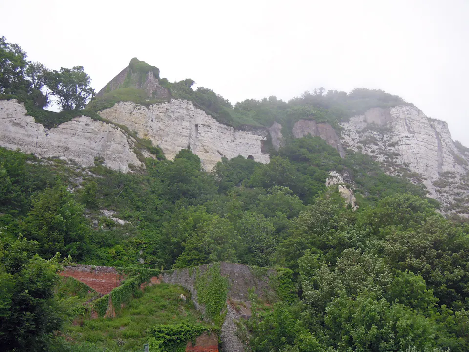 Tåke i Dover, men vi greide å se de hvite klippene