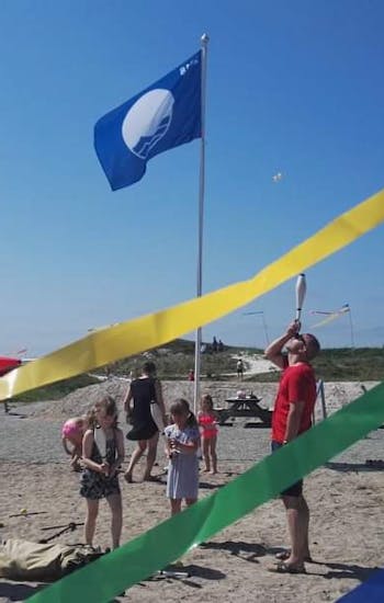 Blått flagg strandfest